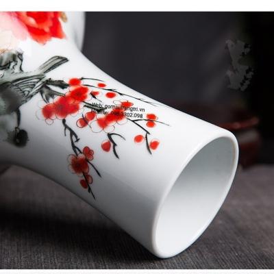 Bình Họa Tiết Chim Hoa